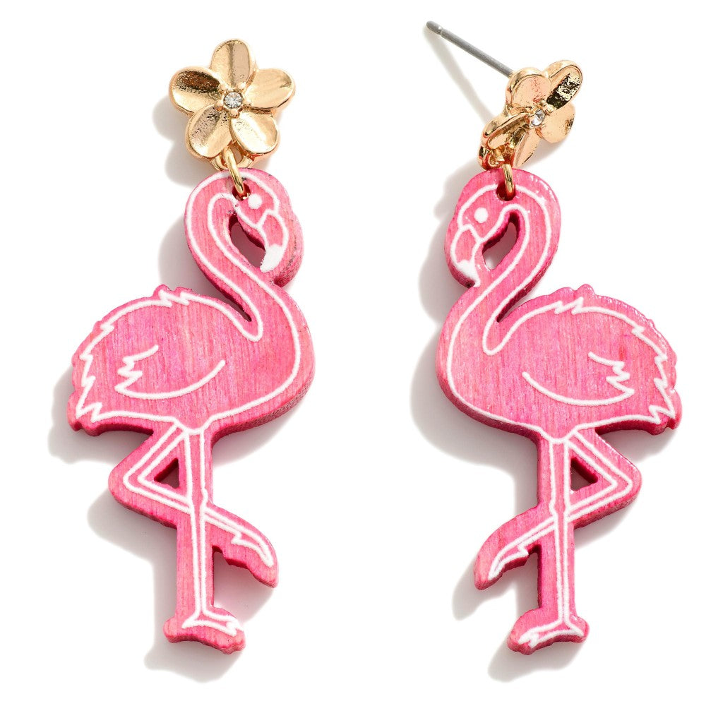 Flamingo Drop Earring