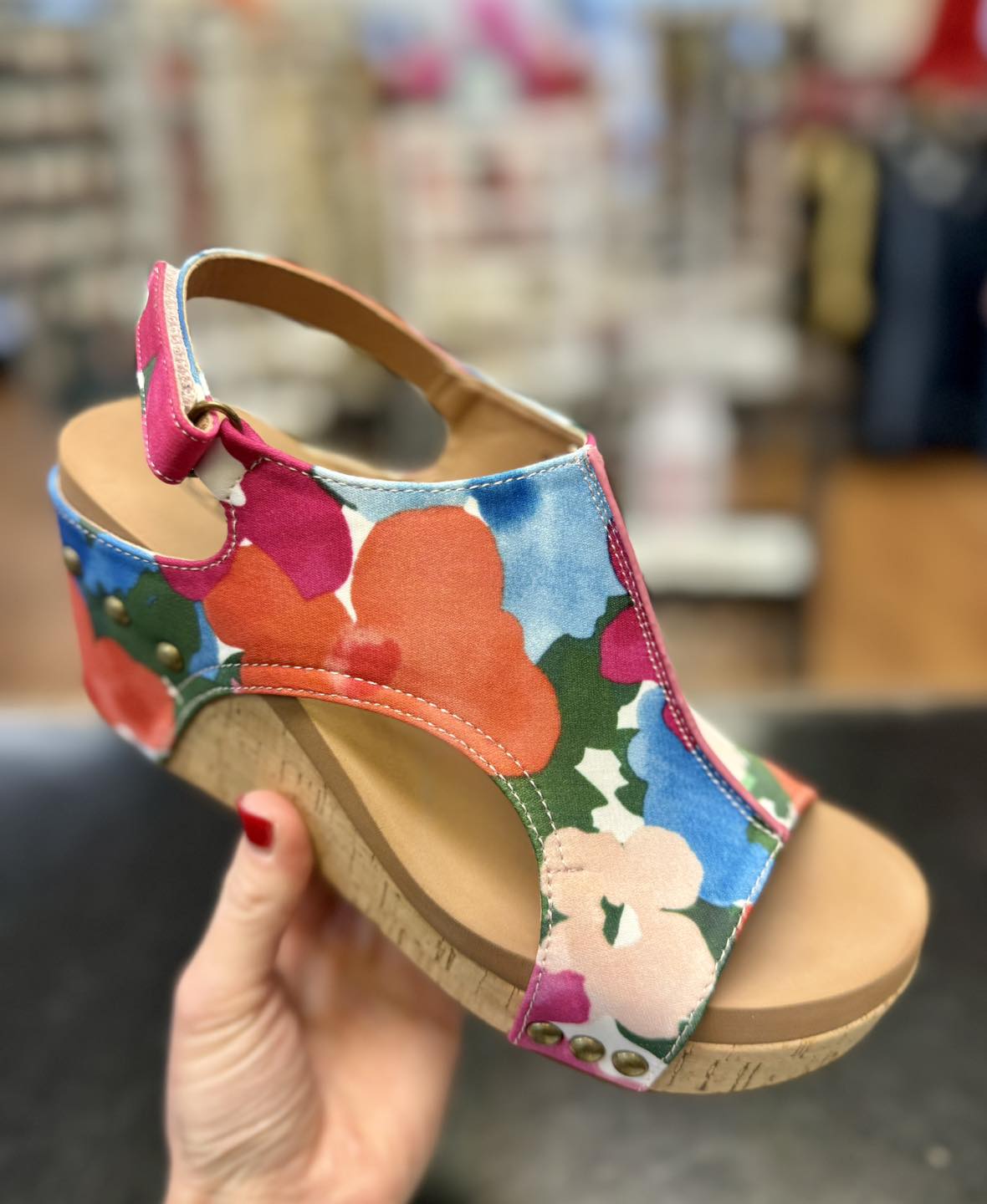 Corkys: Carley Wedge - Flower – B Social Boutique