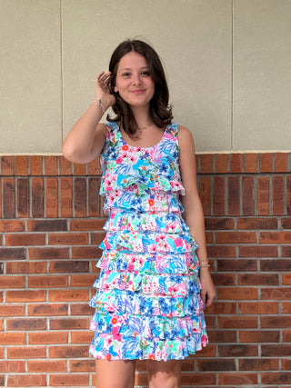 LuLu B Spring Floral Cha Cha Dress