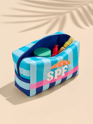 Shiraleah "SPF" Large Zip Pouch, Turquoise