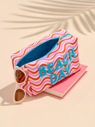 Shiraleah "Beach Day" Large Zip Pouch, Multi