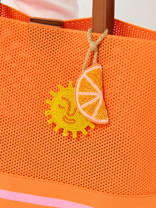 Shiraleah Orange/Sun Beaded Bag Charm