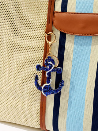 Shiraleah Anchor Beaded Bag Charm