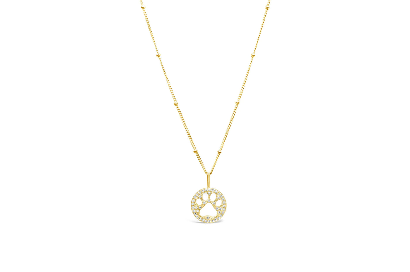 Stia Pave Paw Necklace