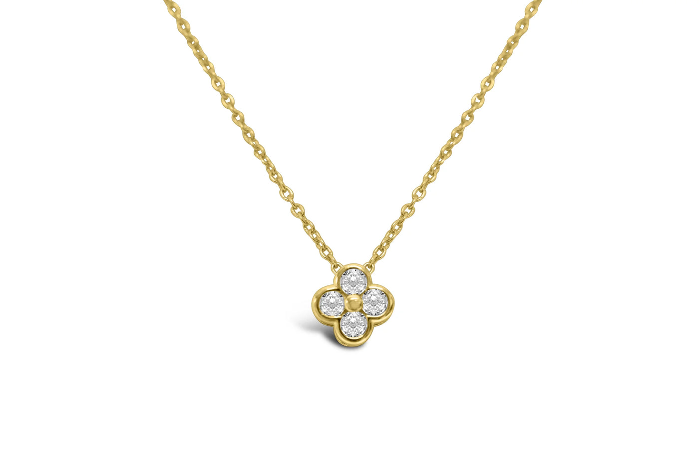 Stia Itty Bitty Pretty - CZ Clover Lucky Necklace