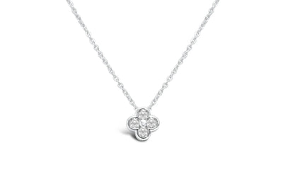 Stia Itty Bitty Pretty - CZ Clover Lucky Necklace