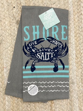 Live Salty Crab Dish Towel