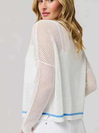 Shiraleah Anchor Mesh Sweater, White