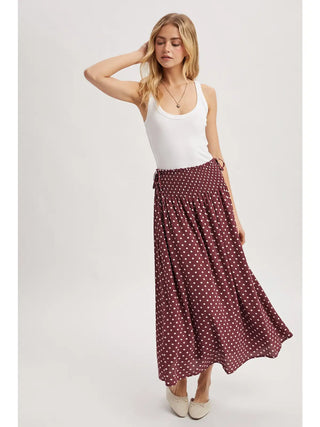 Polka Dot Midi Skirt