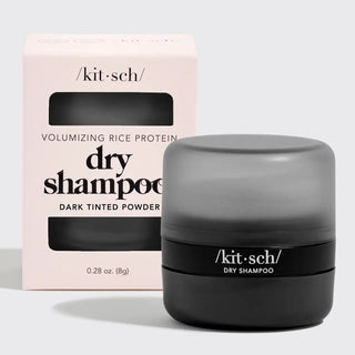 KITSCH Dark Volumizing Rice Protein Dry Shampoo with Puff