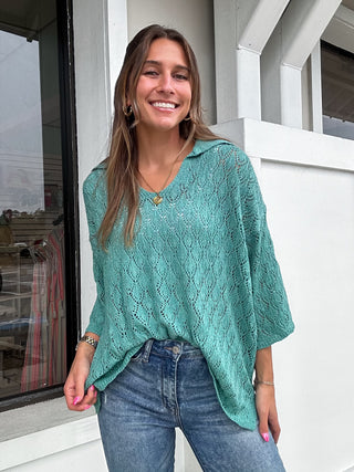 Leaf It Behind Sweater Top