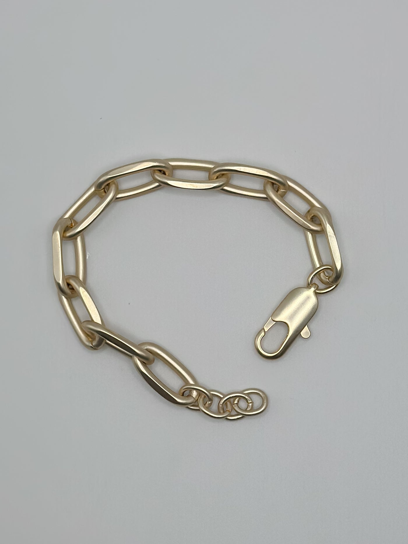 Matte Gold Plated Thick Chain Bracelet