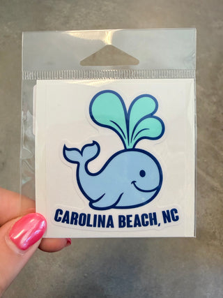 Blue Whale Carolina Beach Medium Sticker