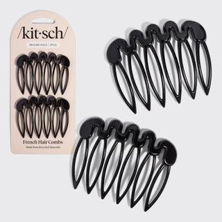 KITSCH Recycled Plastic French Hair Combs 2pc Set
