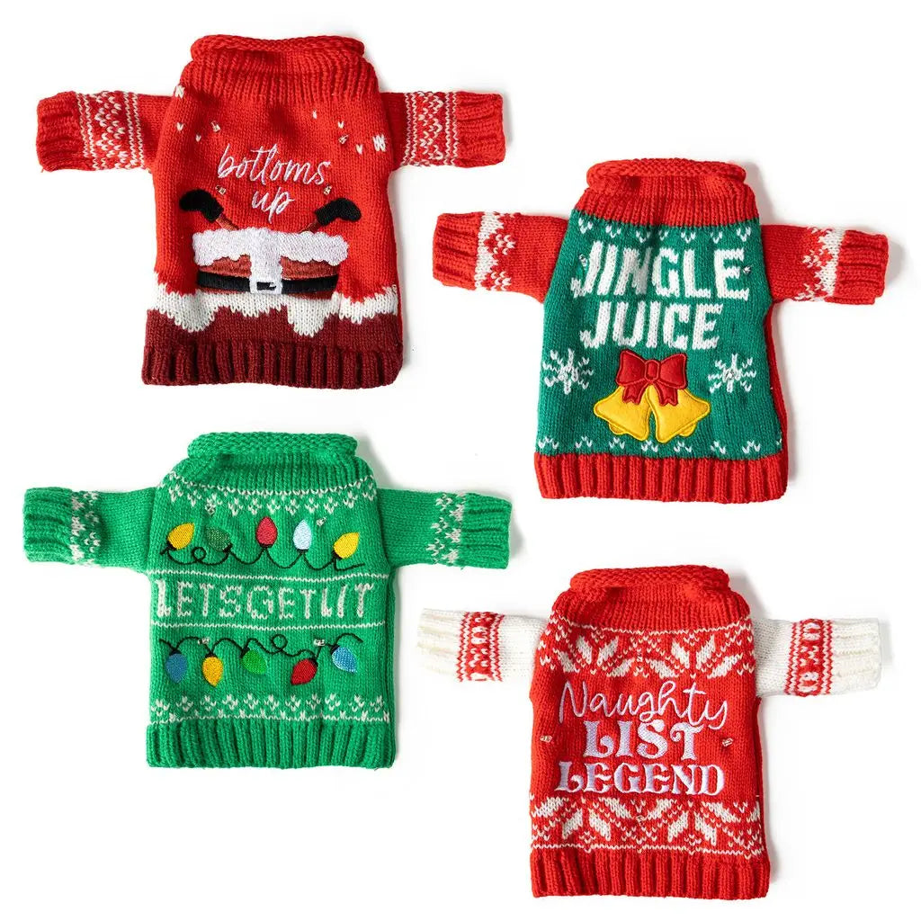 Uncle Bob’S Light-Up Wine & Bottle Sweater