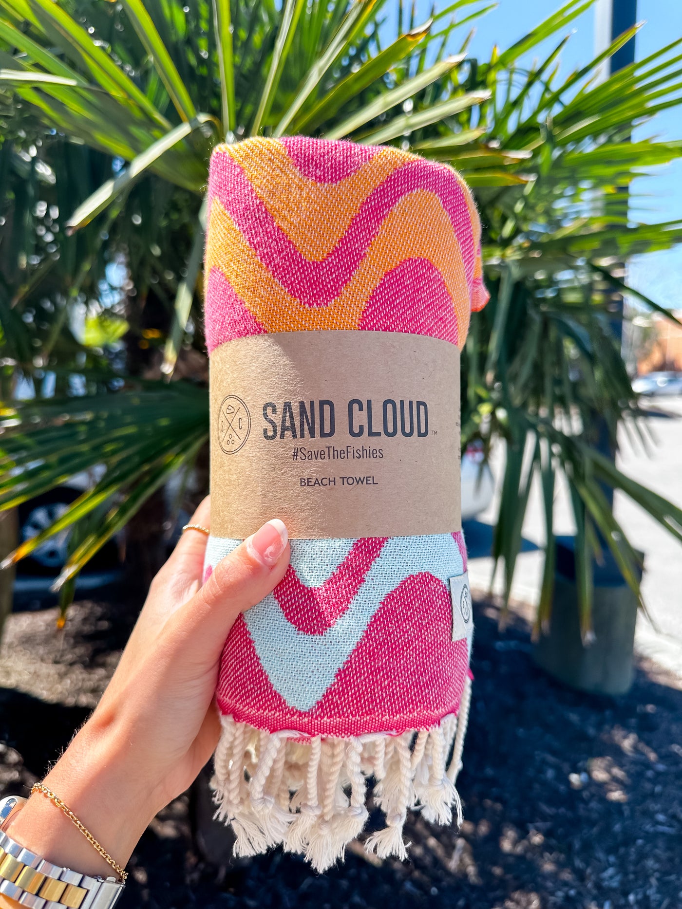 Sand Cloud Boho Fin - Zipper Pocket Towel