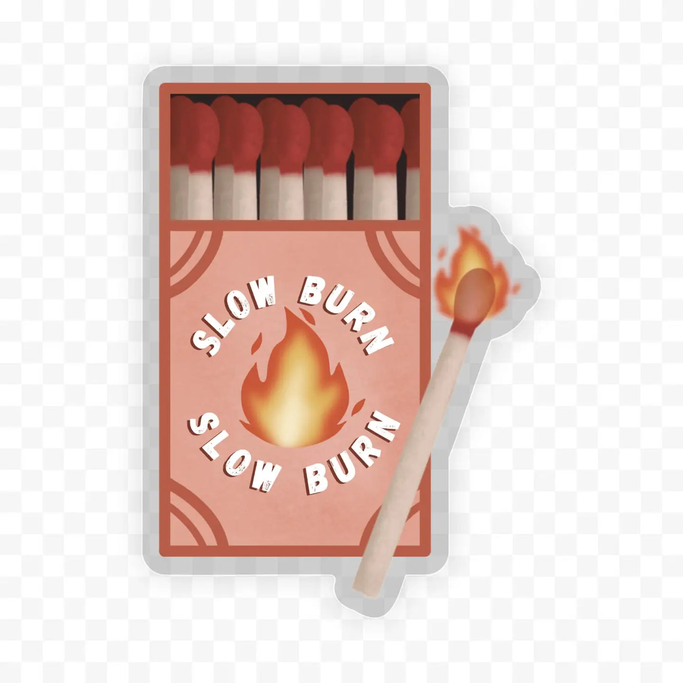 Slow Burn Match Book Trope Waterproof Vinyl Sticker