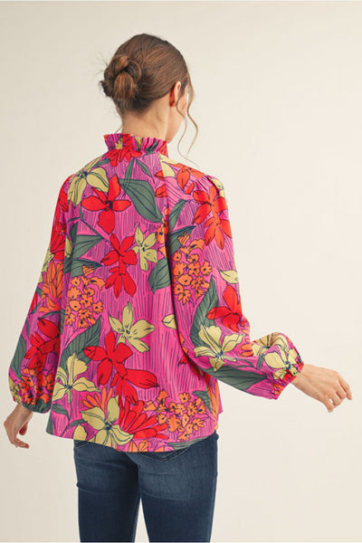 Magenta Long Sleeve Top