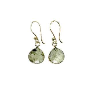 Gold Plated Earrings with Semi-Precious Stone