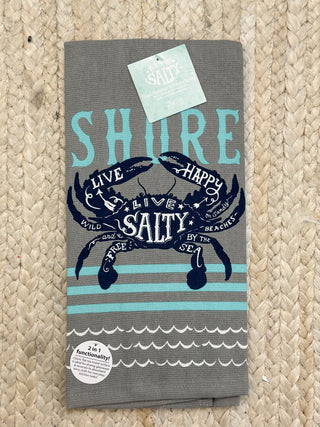 Live Salty Crab Dish Towel