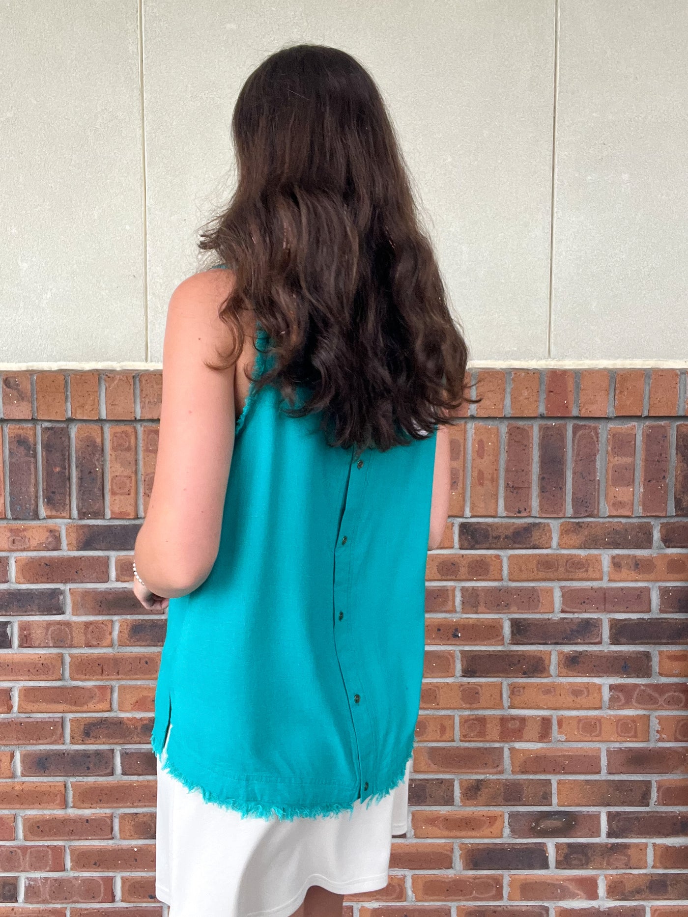 Umgee Linen Fray Top