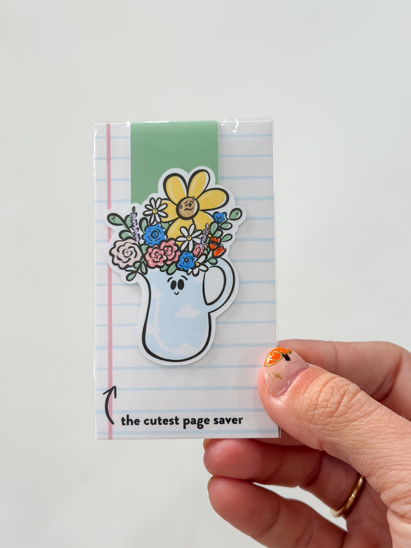 Flower Vase Magnetic Bookmark