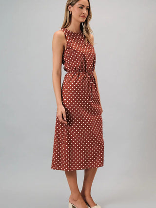 Cinnamon Dot Midi Dress
