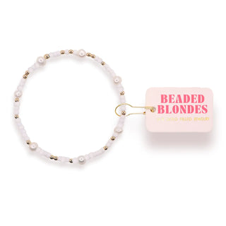 Beaded Blondes White Pearl Sprinkle Bracelet