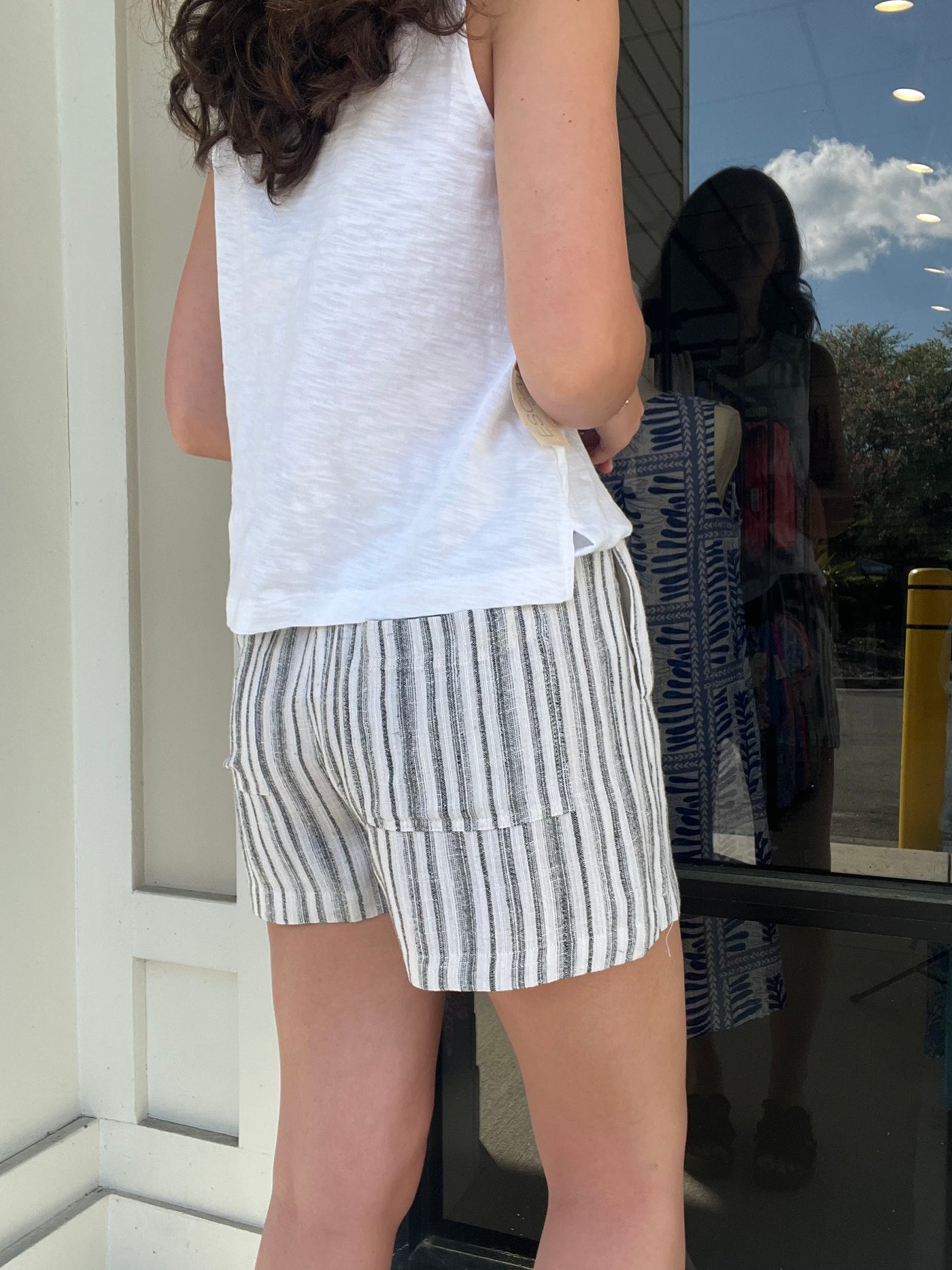 Striped Drawstring Shorts