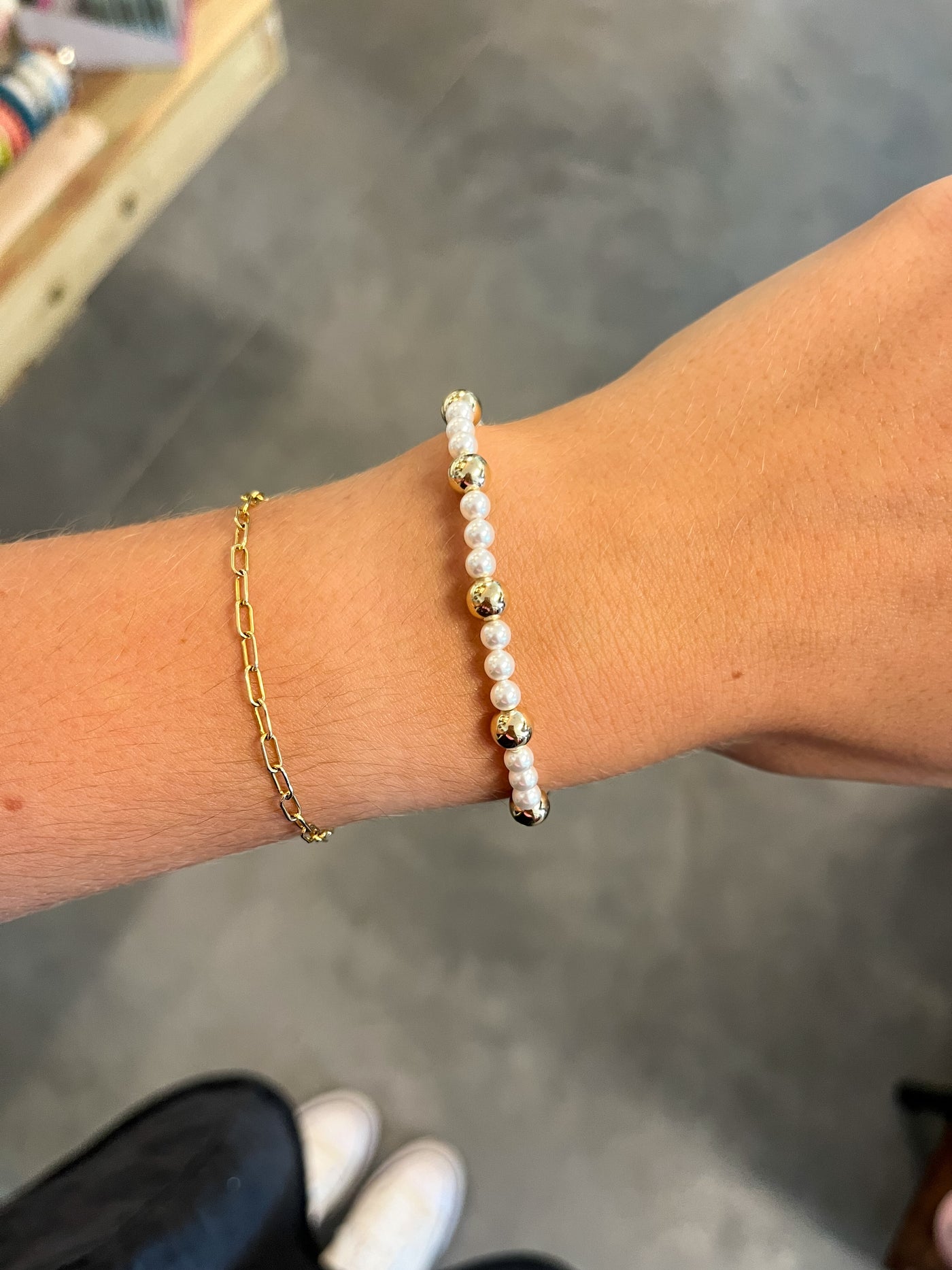 ENewton Sincerity Pattern 6mm Gold Pearl Bracelet