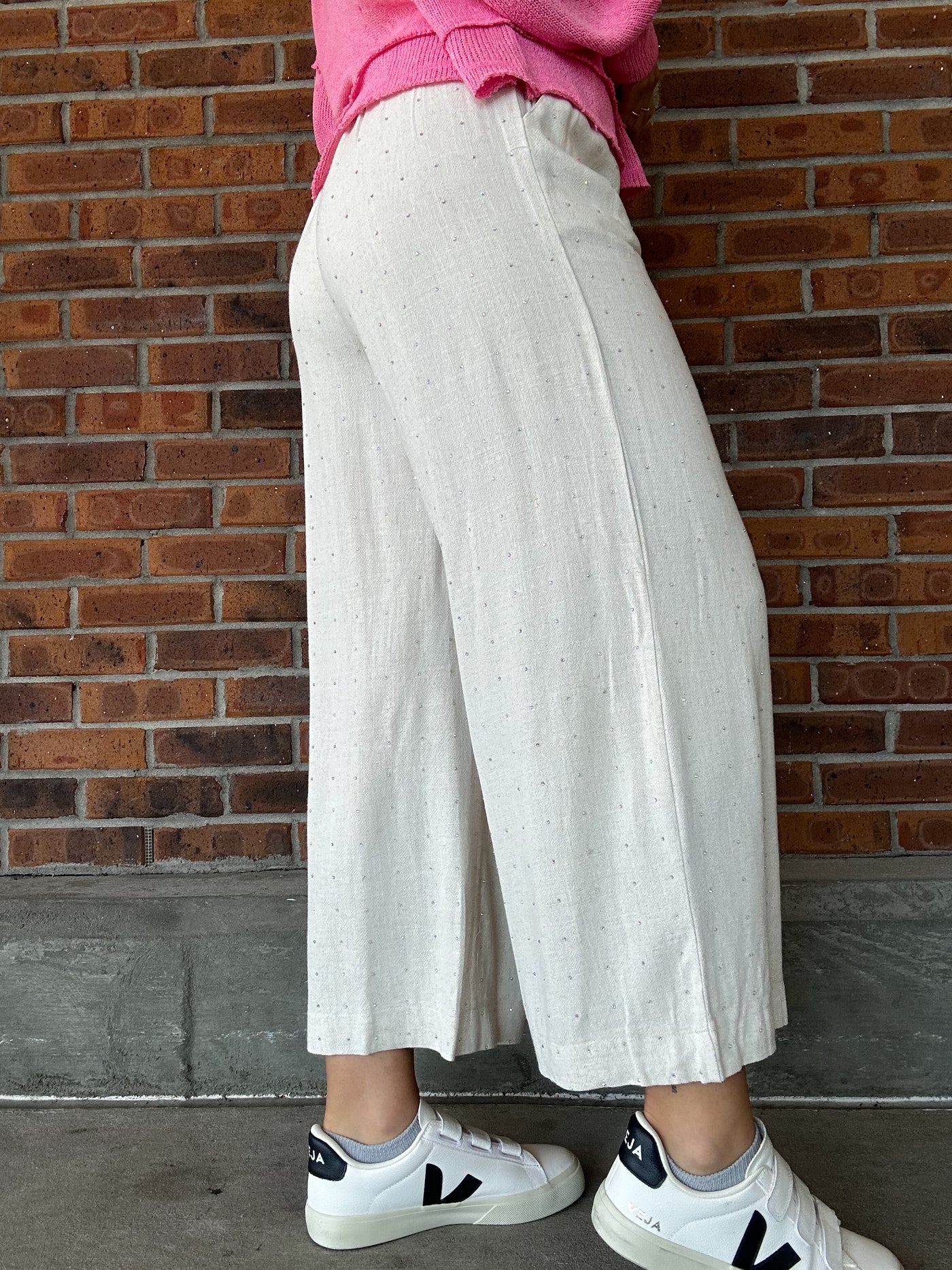 Umgee Embellished Linen Pant