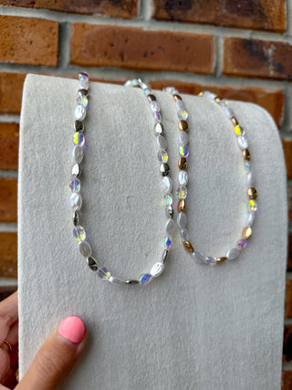 Pearlidescent Beaded Necklace