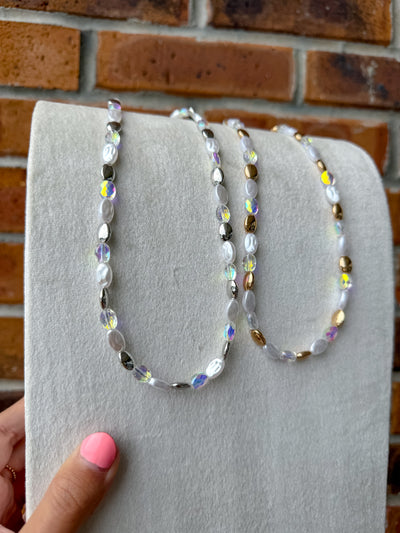 Pearlidescent Beaded Necklace