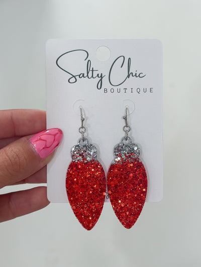 Christmas Bulb Resin Earrings