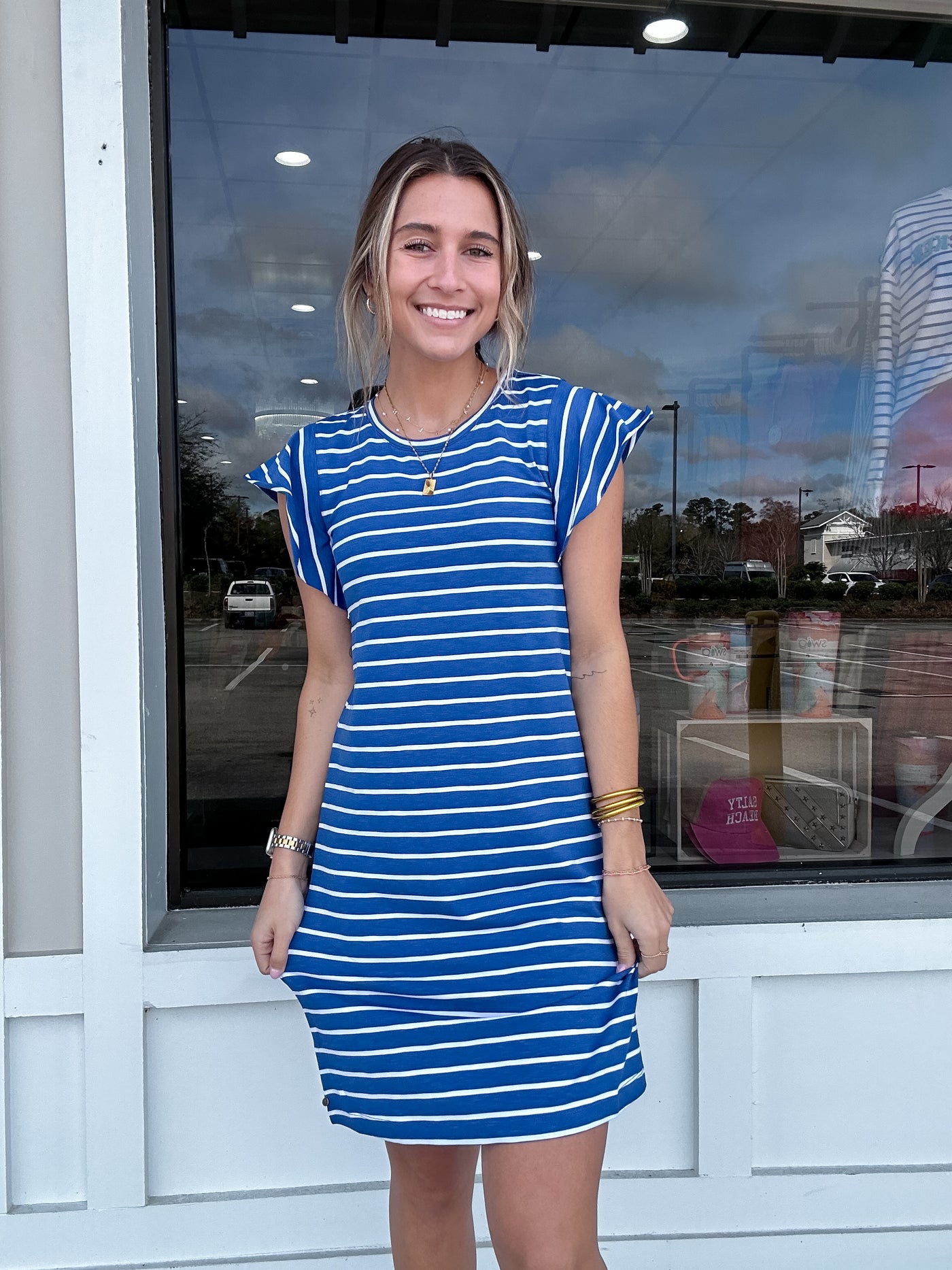 Hatley Carlie Dress - Blue Quartz Stripes