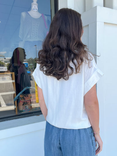Umgee Linen Tie Top