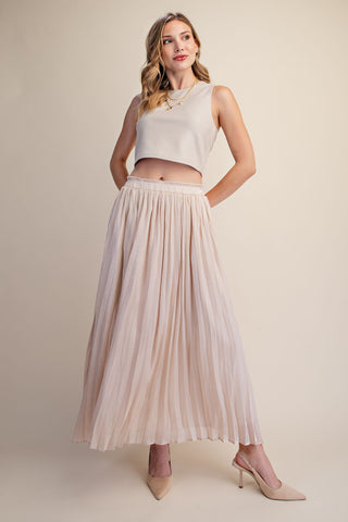 Shimmer Pleated Maxi Sirt