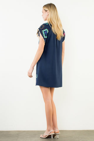On Vacay Embroidered Detail Dress