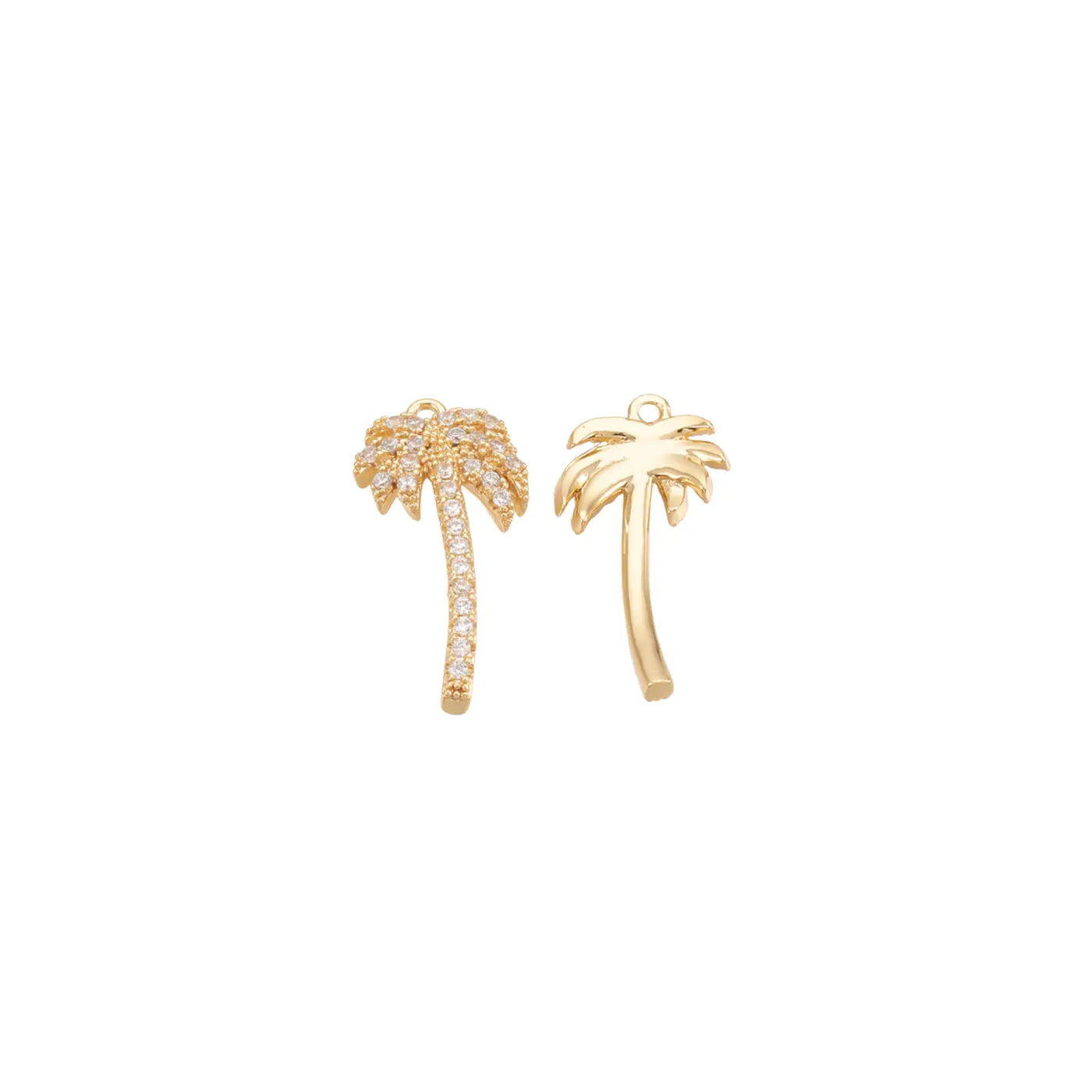 Gold Crystal Palm Tree Charm