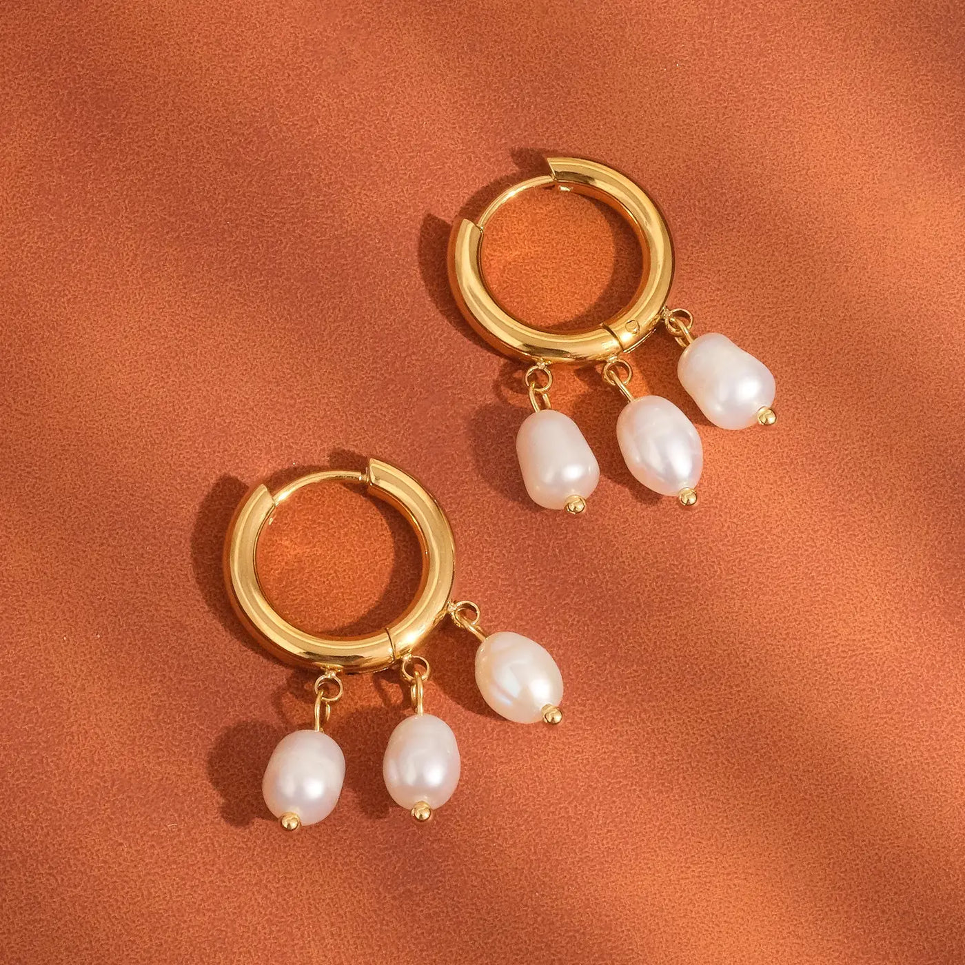 Petite Pearl Dangle Huggies