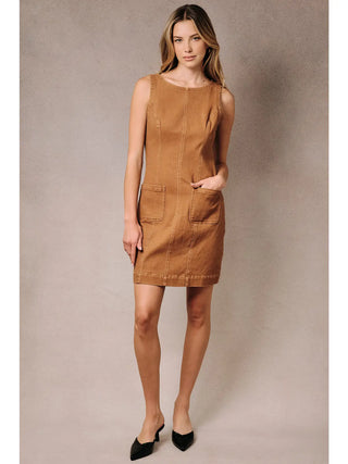 Stretchy Twill Pocket Mini Dress