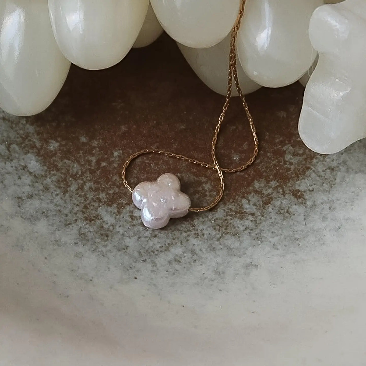 Freshwater Pearl Clover Necklace