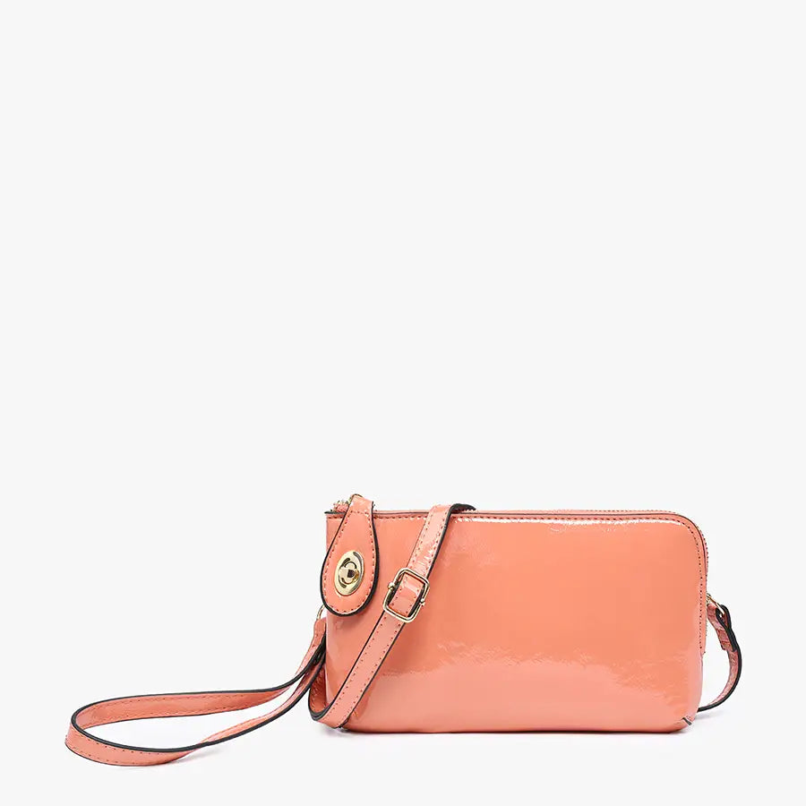 Kendall Twist Lock Gloss Wristlet/Crossbody