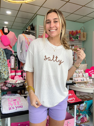 "Salty" Slub Knit Tee