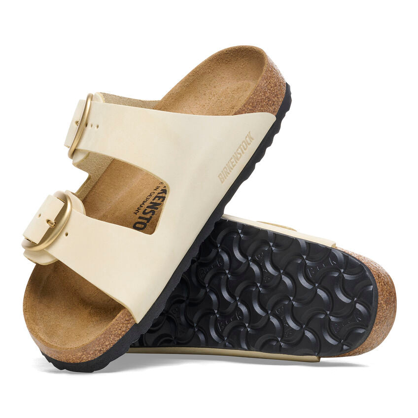 Birkenstock Arizona Big Buckle Nubuck Leather - Ecru