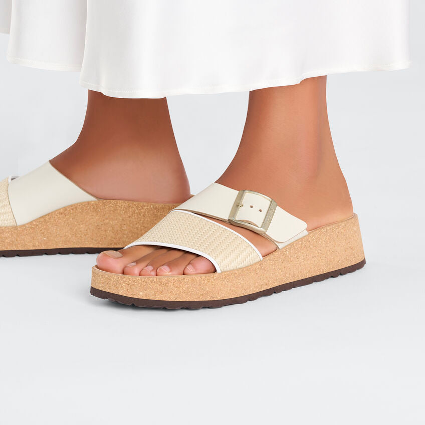 Birkenstock Almina Natural/White Leather/Synthetic