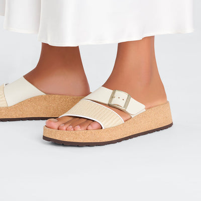 Birkenstock Almina Natural/White Leather/Synthetic