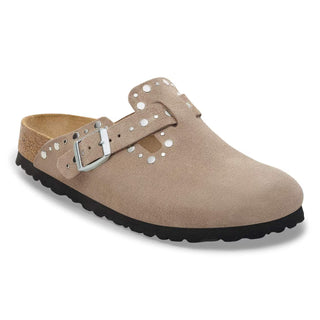 Birkenstock Boston Rivets Suede Leather (N) - Taupe