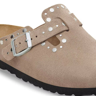 Birkenstock Boston Rivets Suede Leather (N) - Taupe