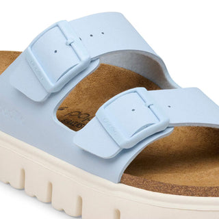 Birkenstock Narrow Arizona Chunky Birko-Flor in Baby Blue